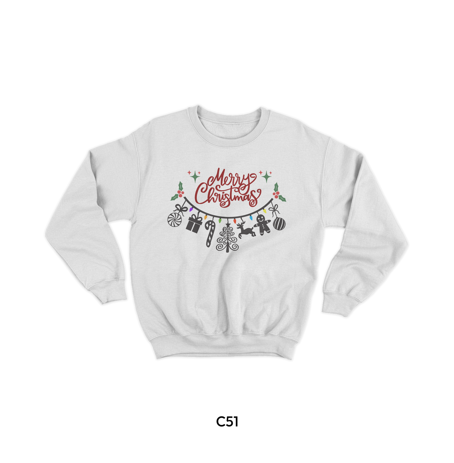 Merry Christmas Ornaments Logo (C51)