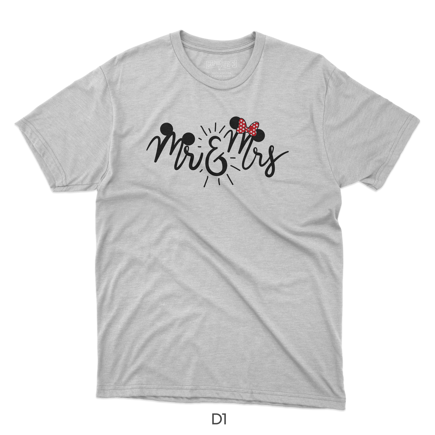 MR & MRS - Mickey and Minnie Ears Disney Design (D1)