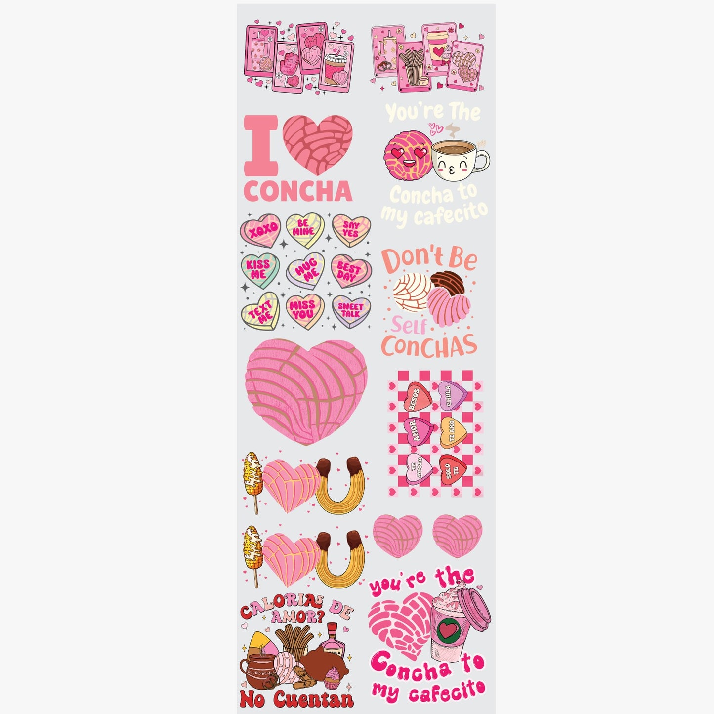 22x60 Pre-made Hispanic Valentine's Day DTF Gang Sheet