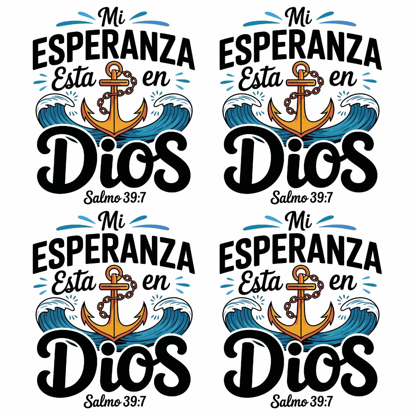 22x24 Pre-made "MI ESPERANZA ESTÁ EN DIOS" DTF Gang Sheet