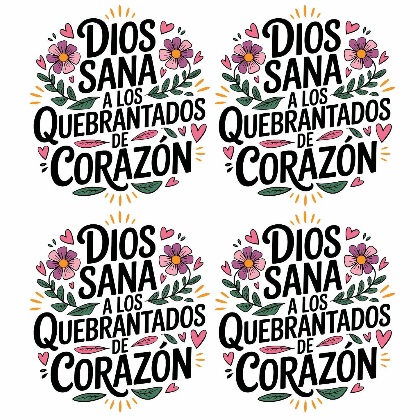 22x24 Pre-made "DIOS SANA" DTF Gang Sheet