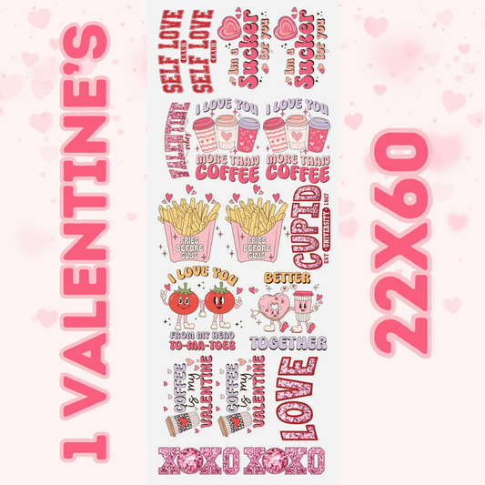 22x60 Pre-made Valentine's Day 1 DTF Gang Sheet