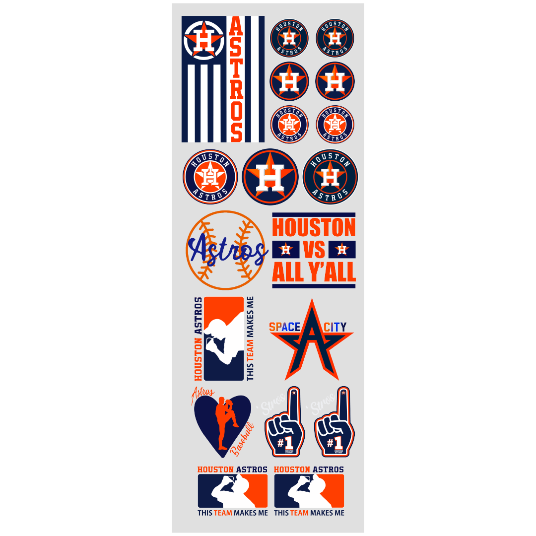 22x60 Pre-made Houston Astros DTF Gang Sheet