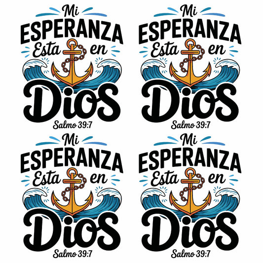 22x24 Pre-made "MI ESPERANZA ESTÁ EN DIOS" DTF Gang Sheet