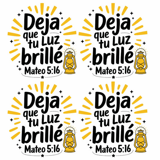 22x24 Pre-made "DEJA QUE TU LUZ BRILLE" DTF Gang Sheet