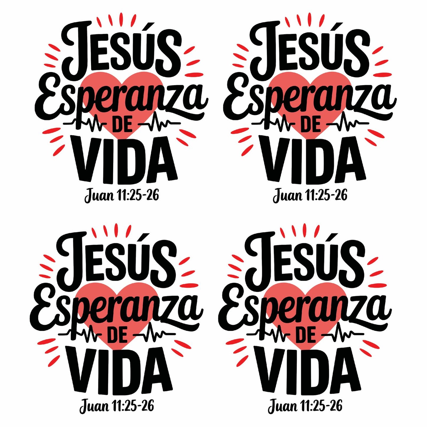 22x24 Pre-made "JESÚS ESPERANZA" DTF Gang Sheet
